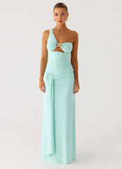 Ravi One Shoulder Top - Aqua