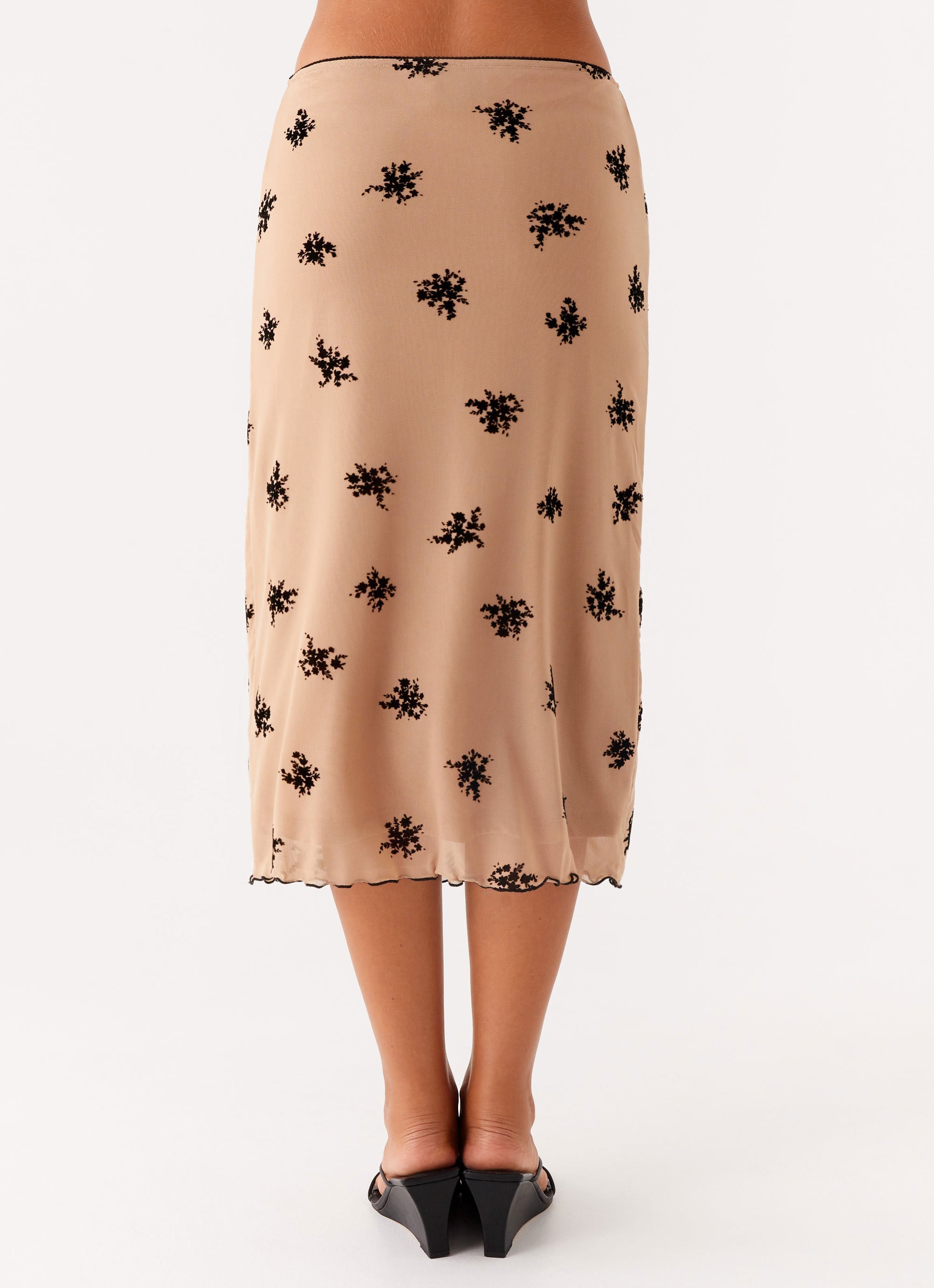 Rocca Midi Skirt - Nude