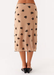Rocca Midi Skirt - Nude