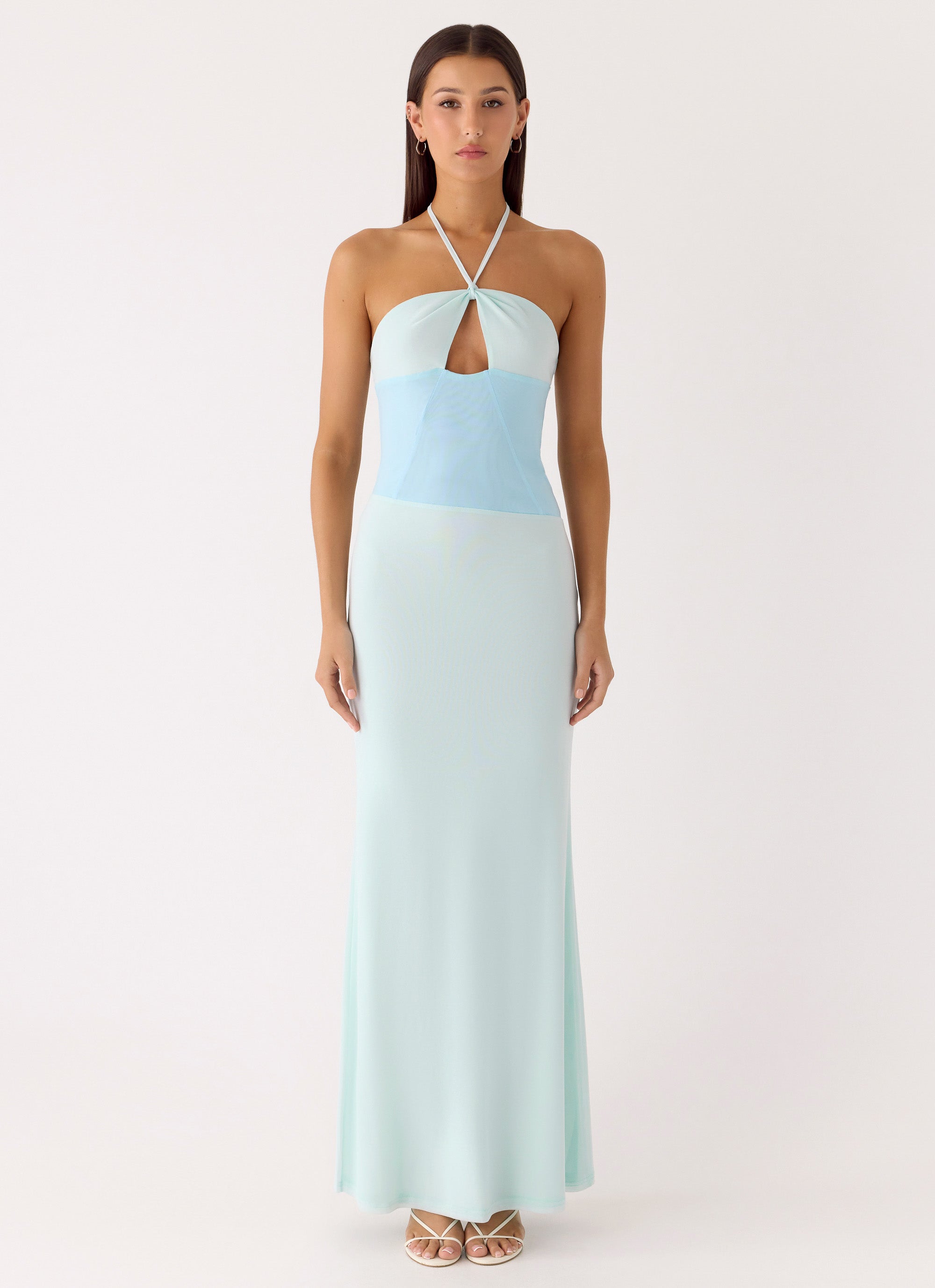 Romilly Mesh Maxi Dress - Teal