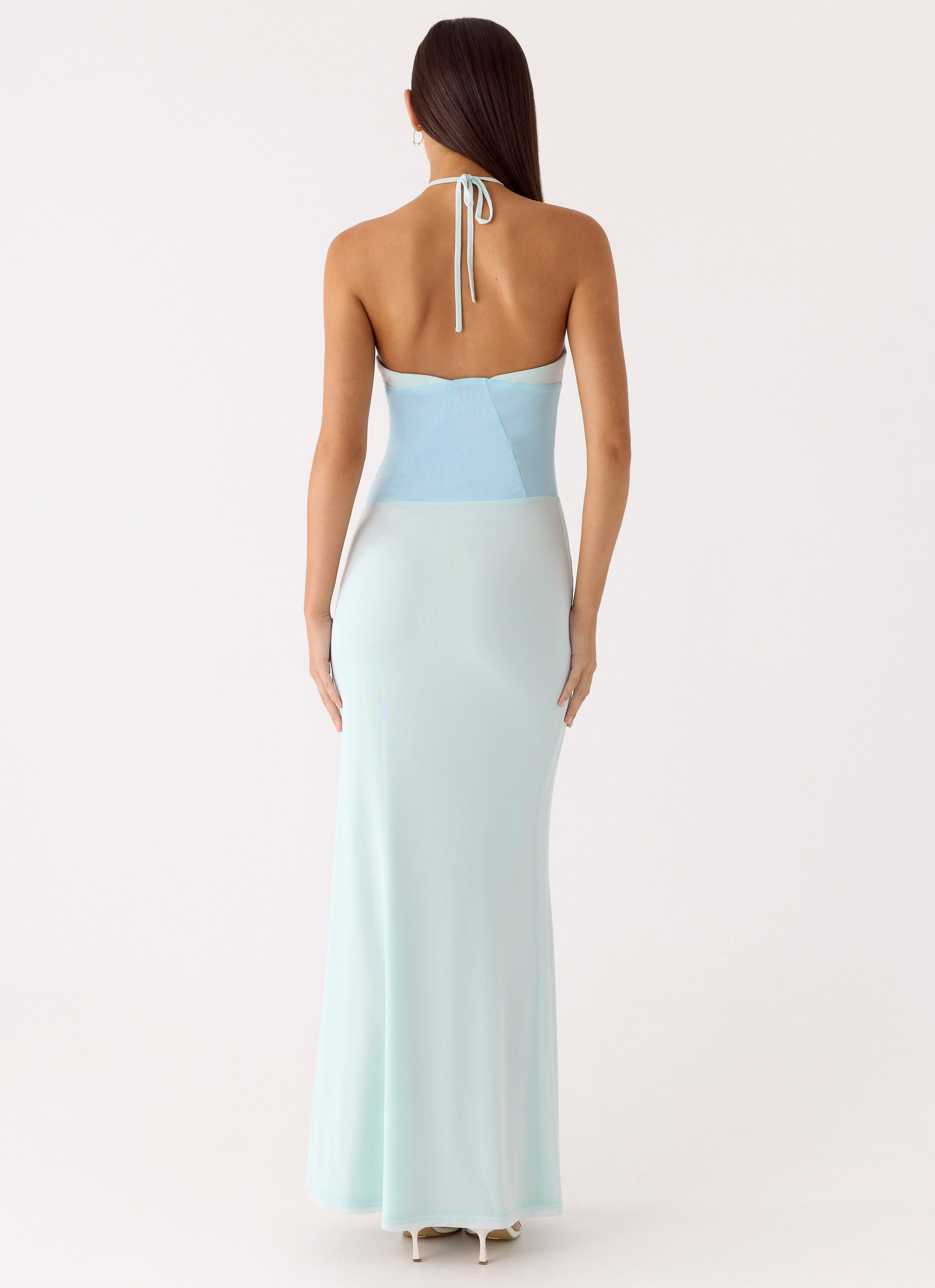 Romilly Mesh Maxi Dress - Teal