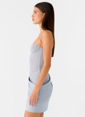 Romy Mini Dress - Grey