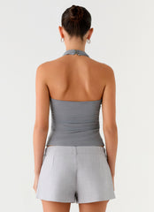 Rosana Halter Top - Grey