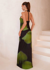 Rosetta Maxi Skirt - Lime Flower