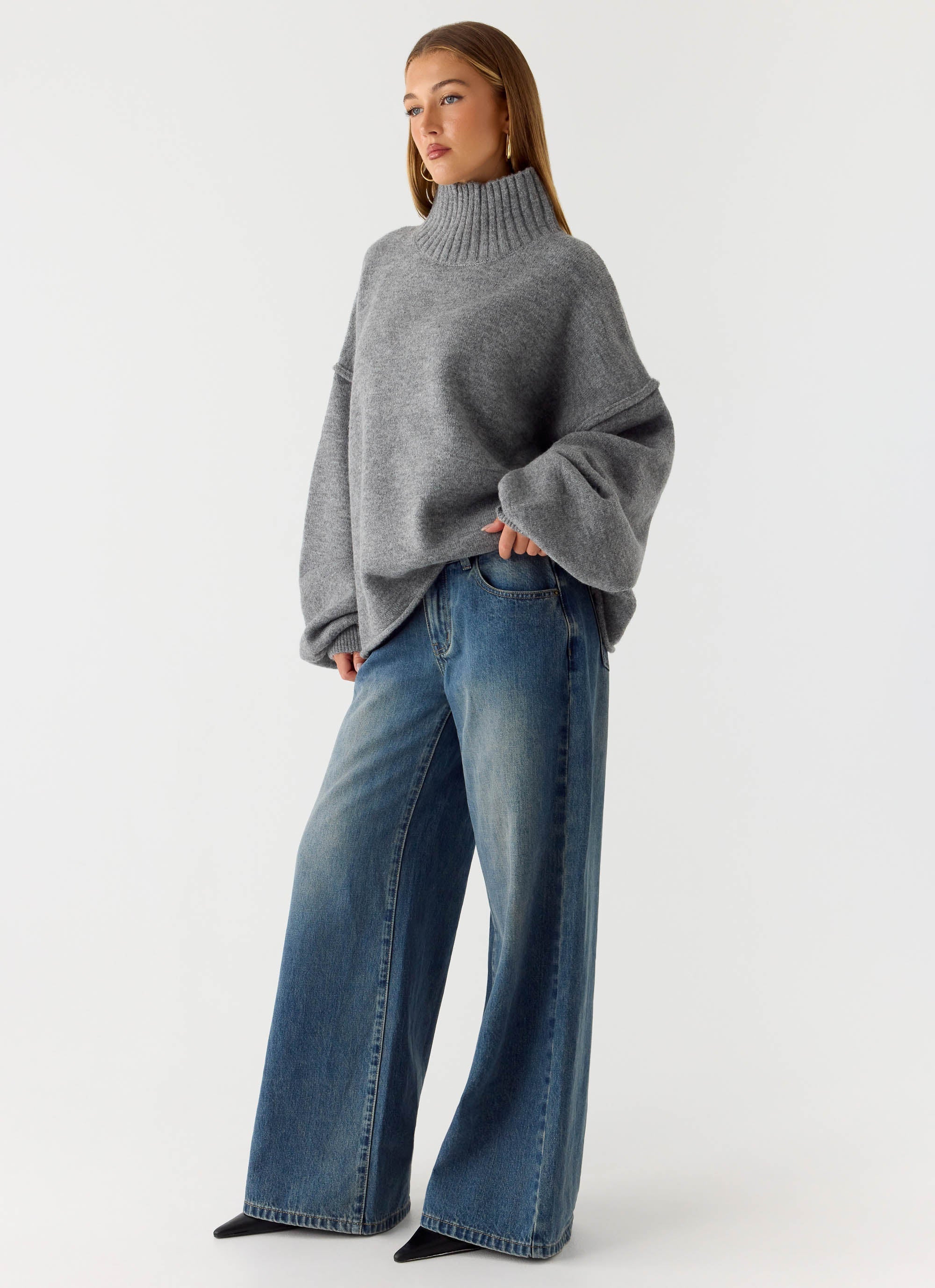 Roux Knit Sweater - Grey