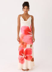 Samya Cowl Maxi Dress - Porcelain Rose
