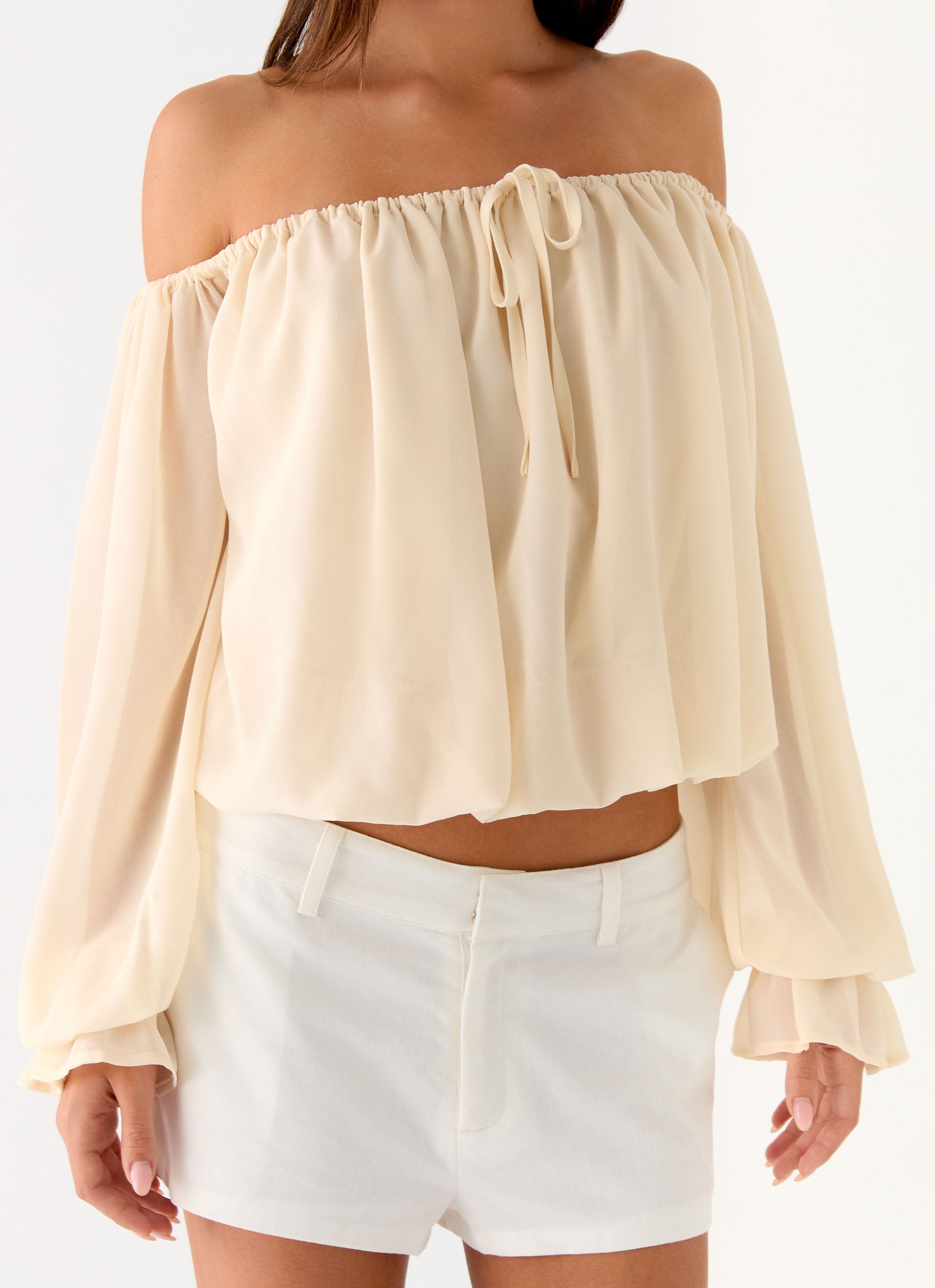 Sandali Off Shoulder Top - Cream
