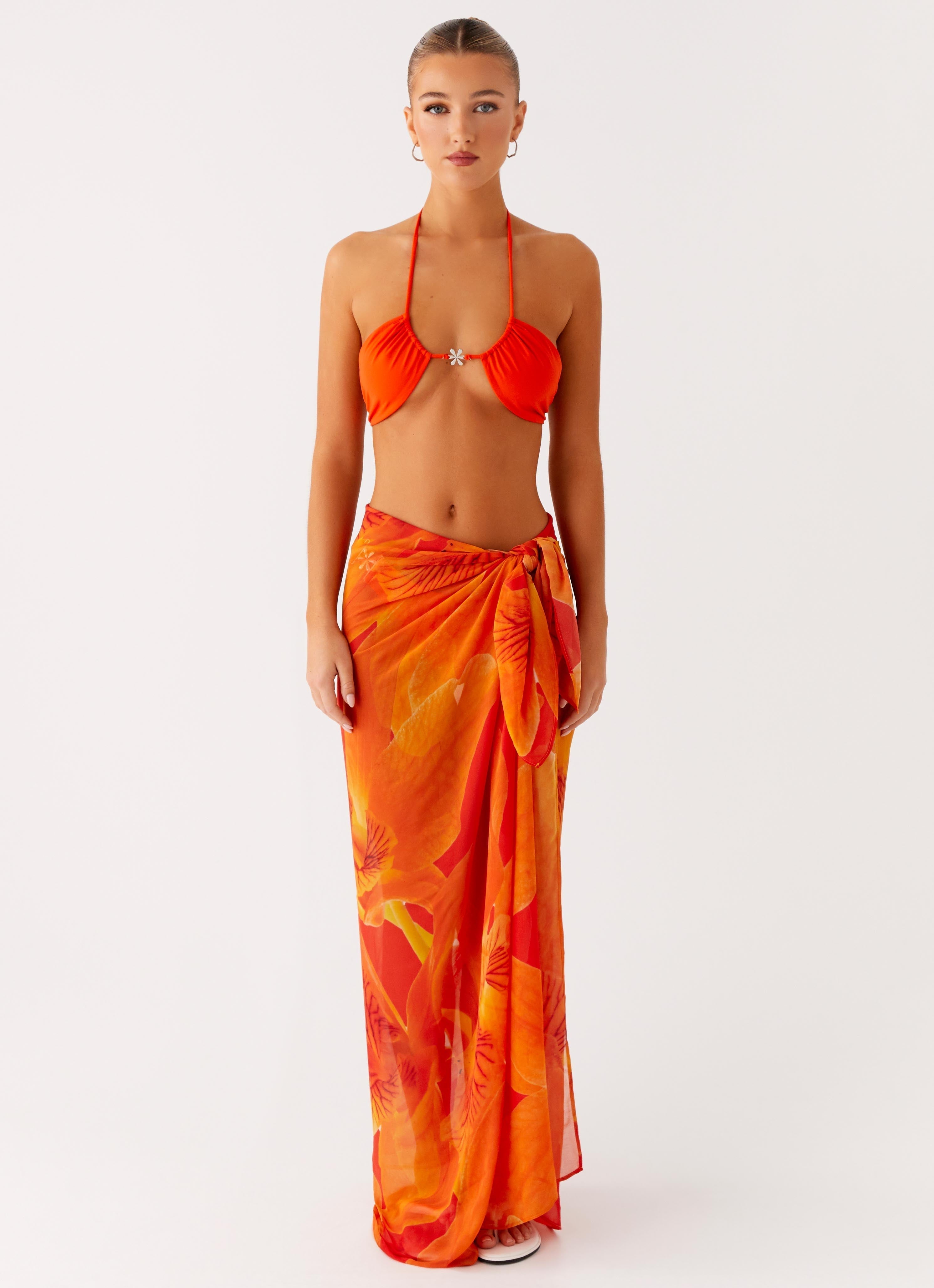 Sandy Shores Sarong - Serene Orange