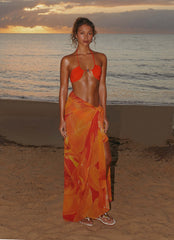 Sandy Shores Sarong - Serene Orange