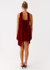 Saturn Mini Dress - Maroon