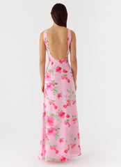 Serafim Chiffon Maxi Dress - Petal Soleil