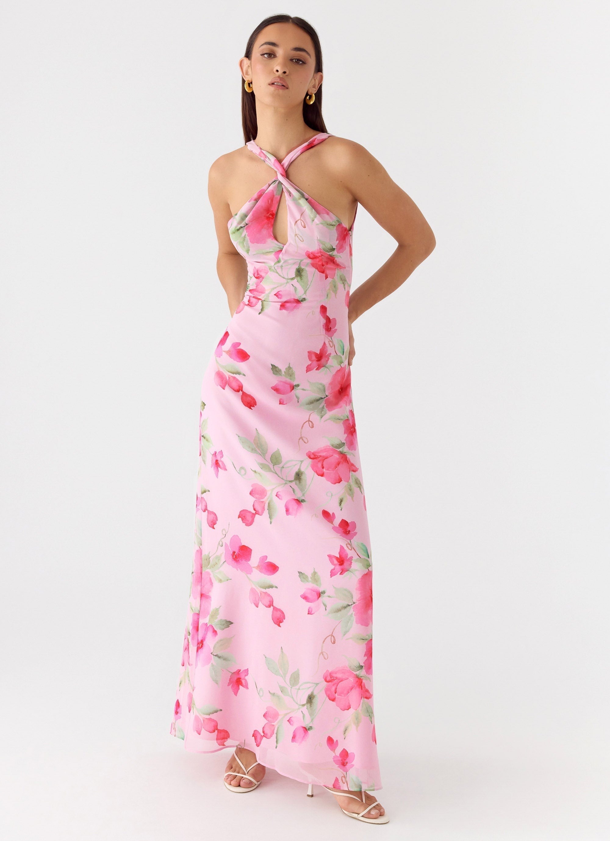 Serafim Chiffon Maxi Dress - Petal Soleil