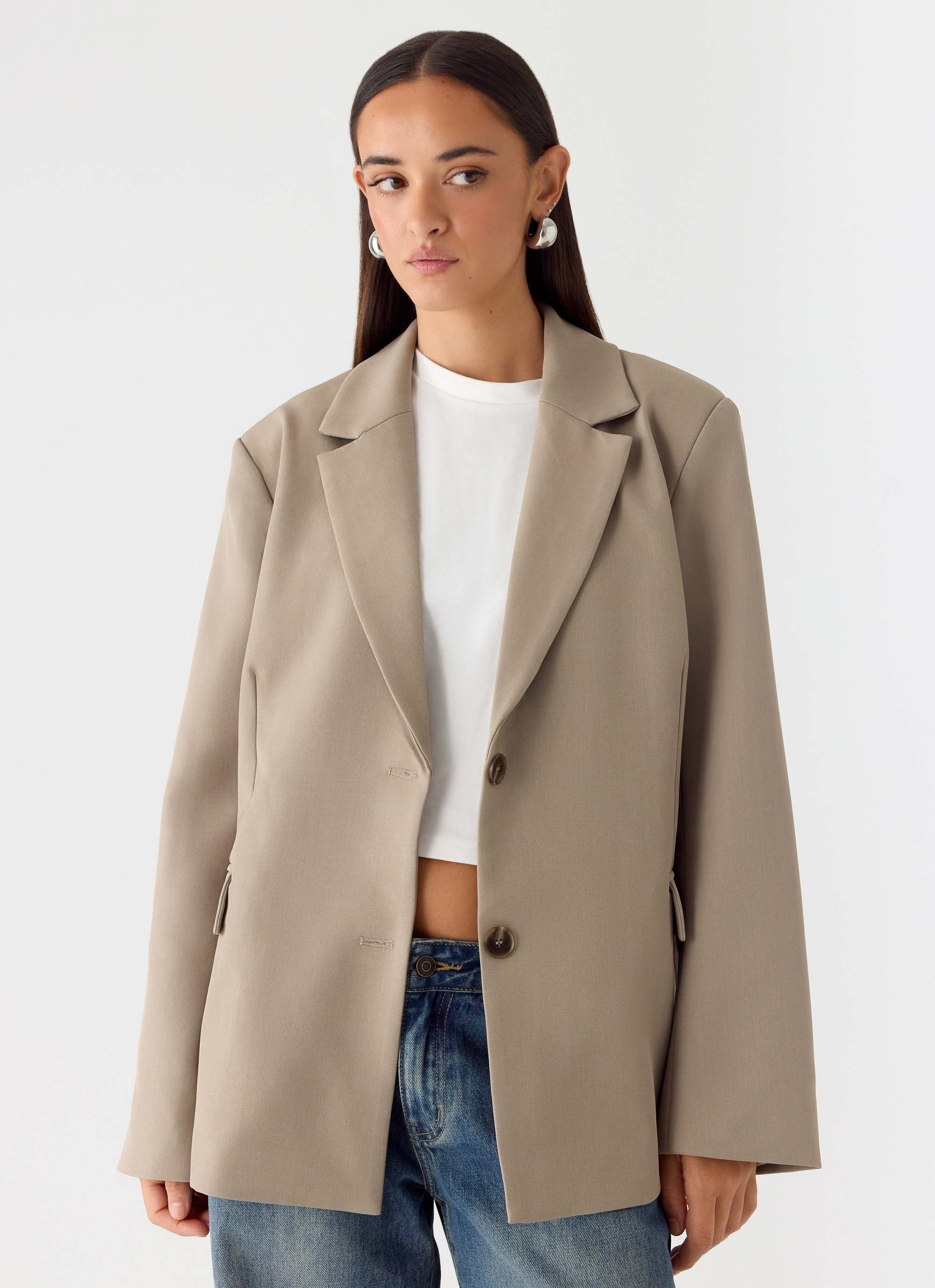 Sibel Blazer - Warm Grey