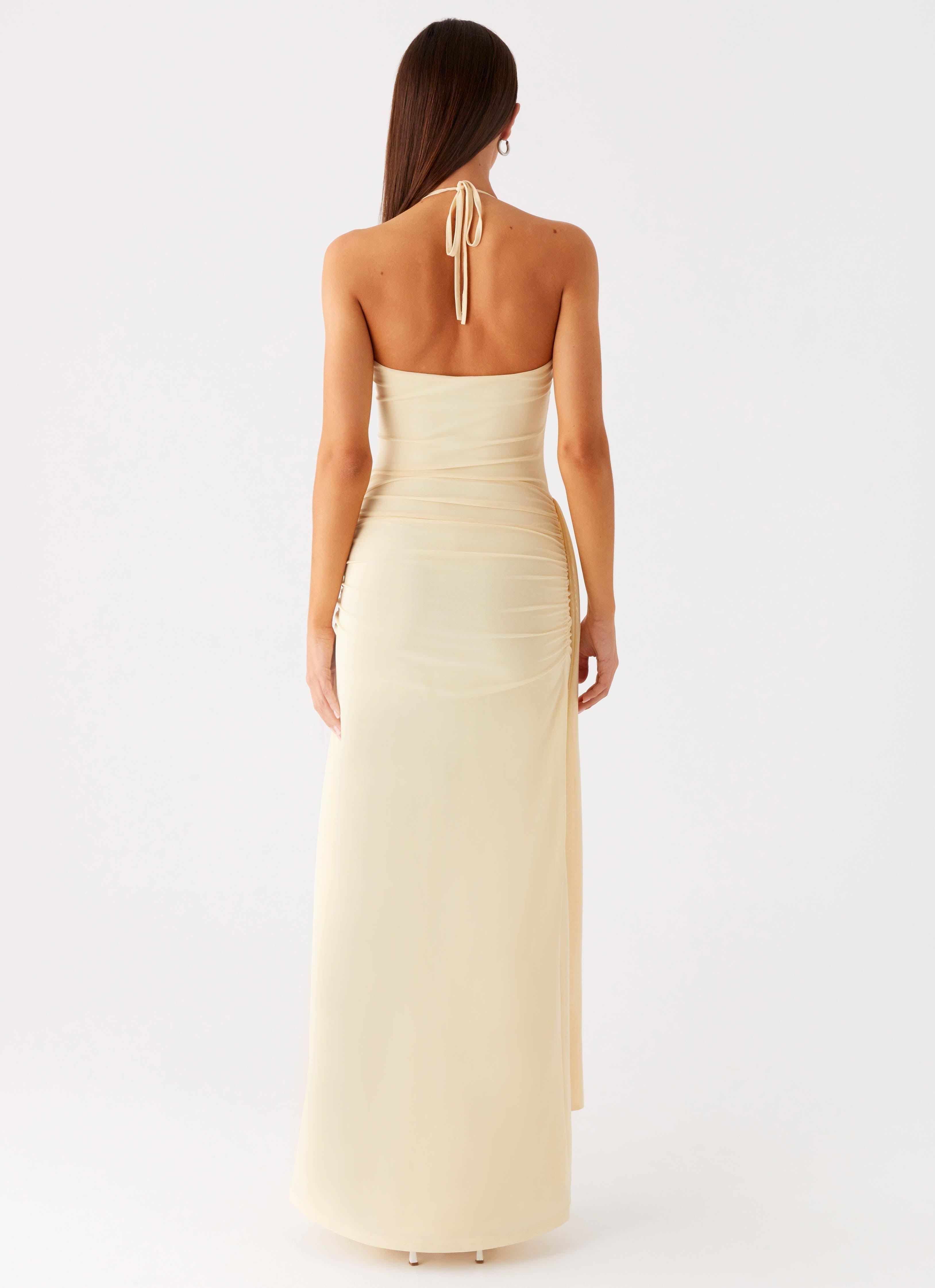 Signal Halter Maxi Dress - Sunny Yellow