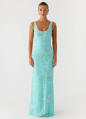 Silvana Maxi Dress - Aqua