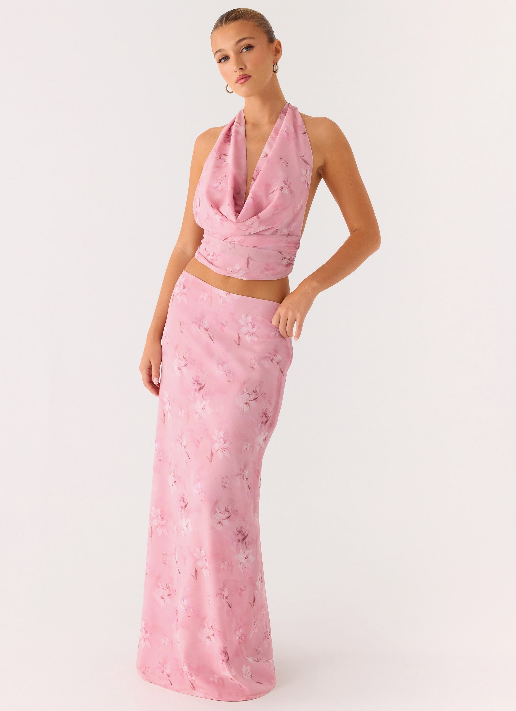 Soulful Low Rise Maxi Skirt - Vintage Floral