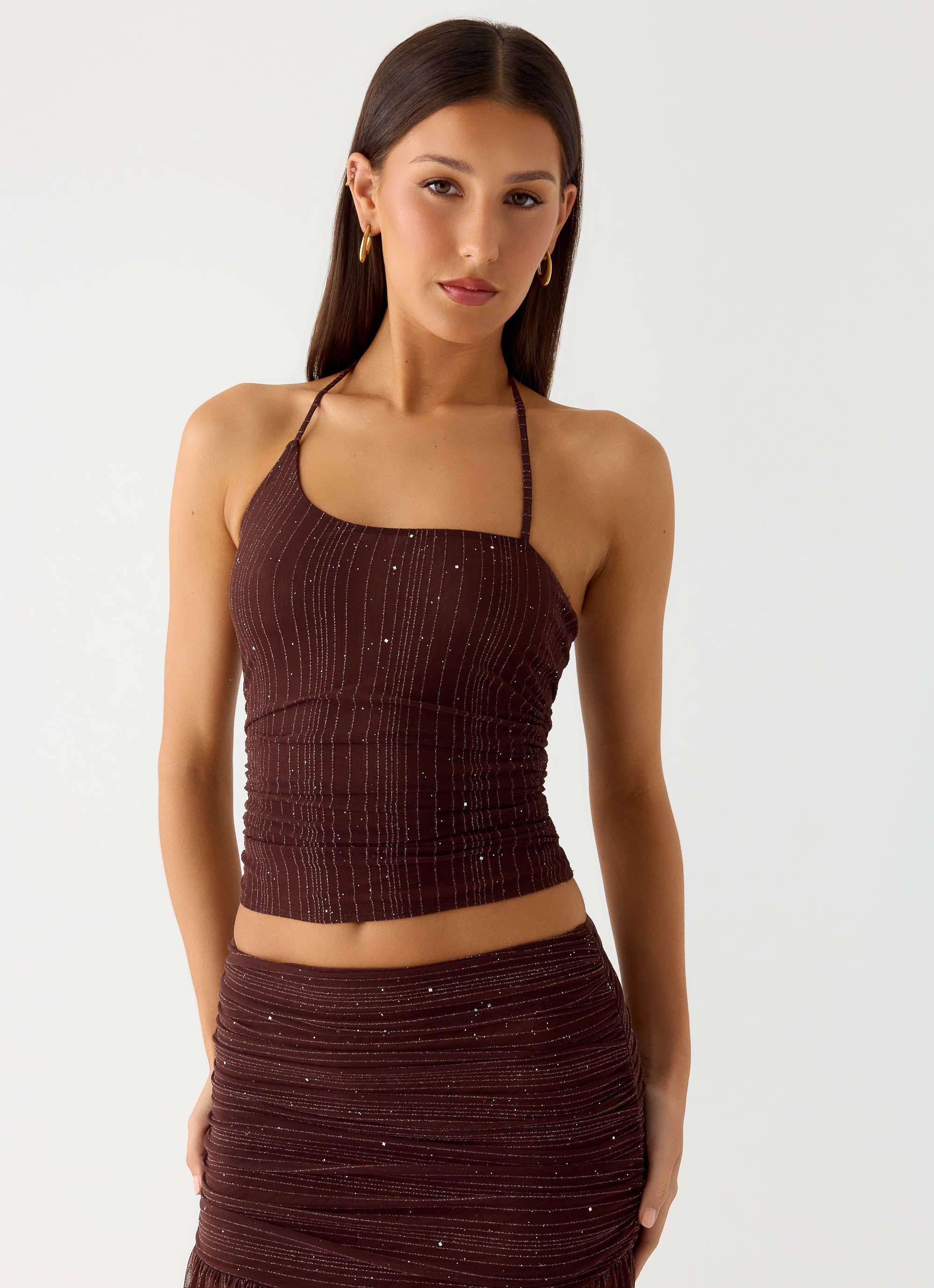 Sparkling Night Top - Chocolate