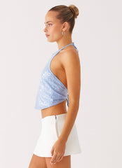 Starlight Halter Top - Blue