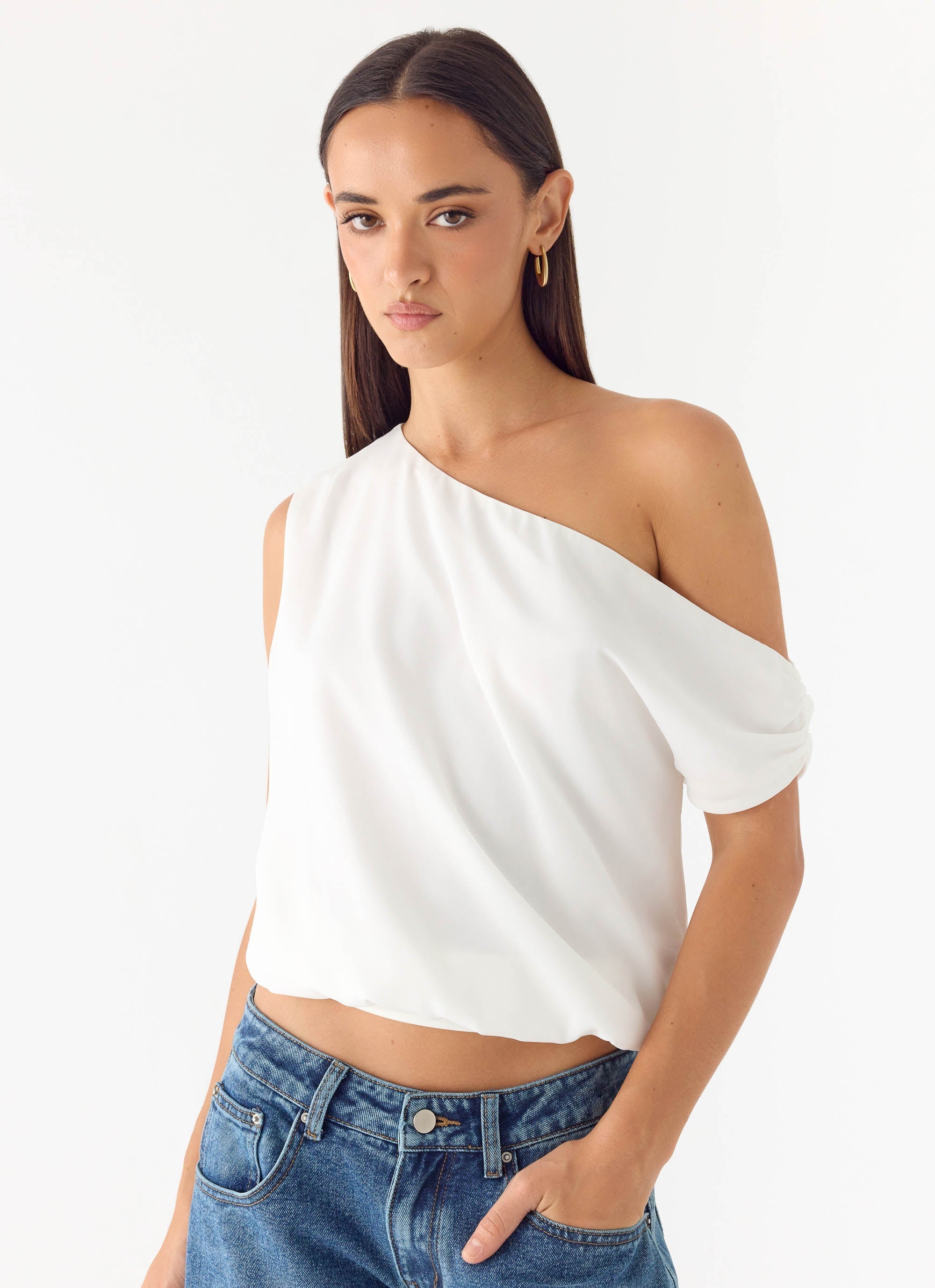 Stick Around Top - White