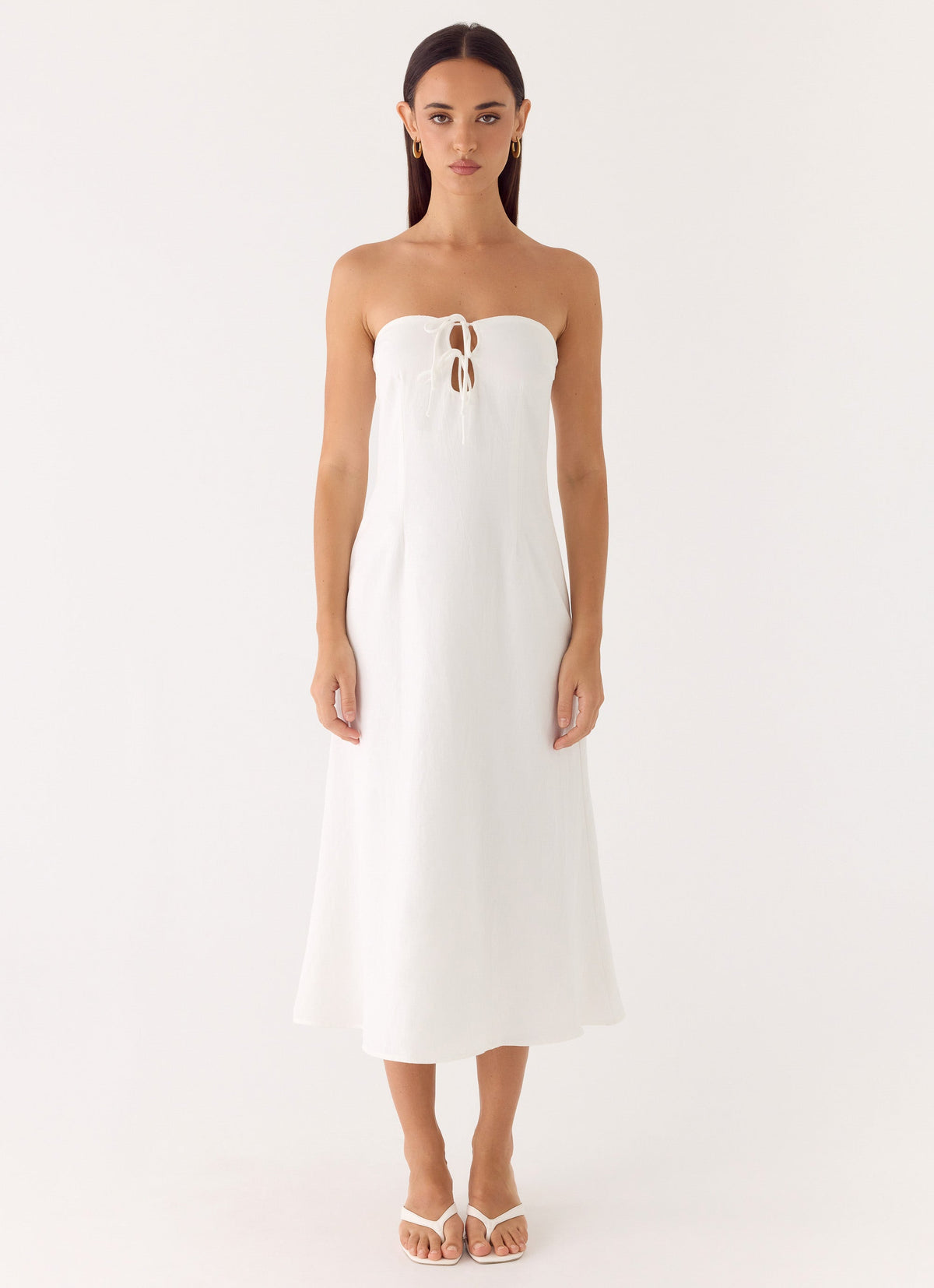 Sun Searching Midi Dress - White
