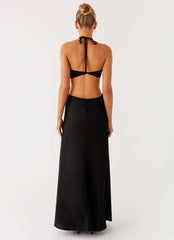 Sweetheart Cut Out Maxi Dress - Black
