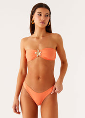 Taiwan Bandeau Bikini Top - Peach