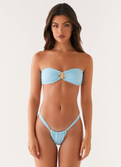 Tamra Strapless Bikini Top - Blue