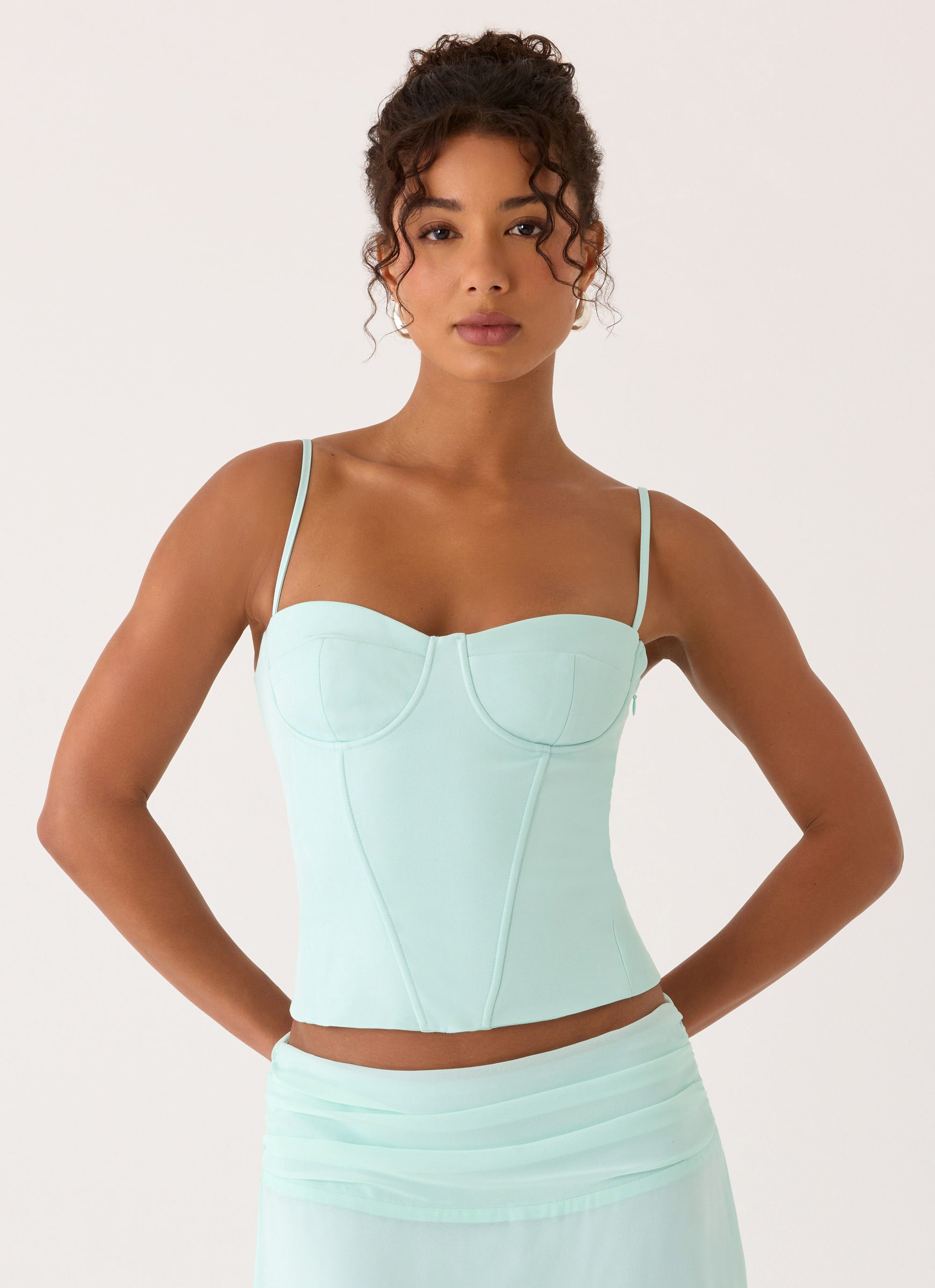 Tayana Corset Top - Pistachio