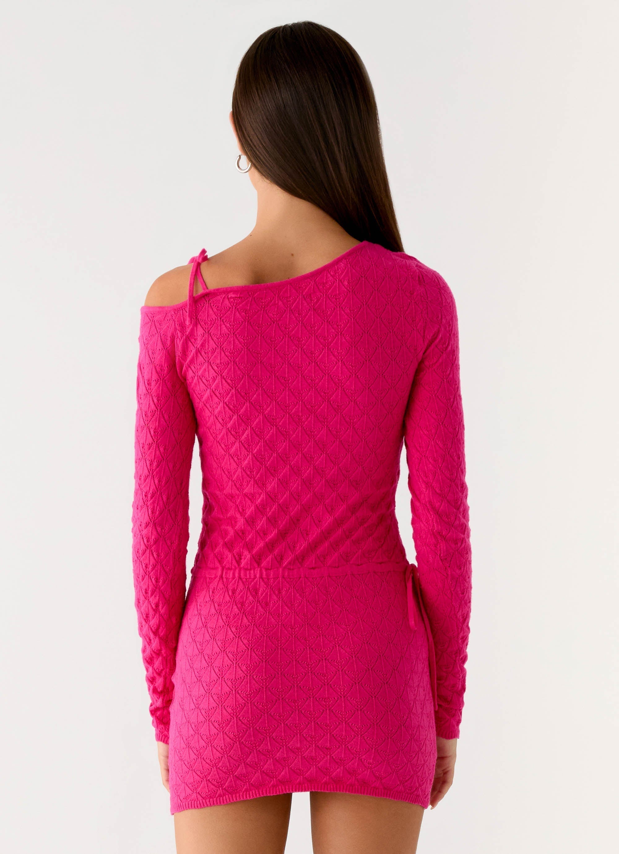 Thalia Knit Mini Dress - Fuchsia