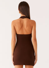 Vedetta Mini Dress - Chocolate
