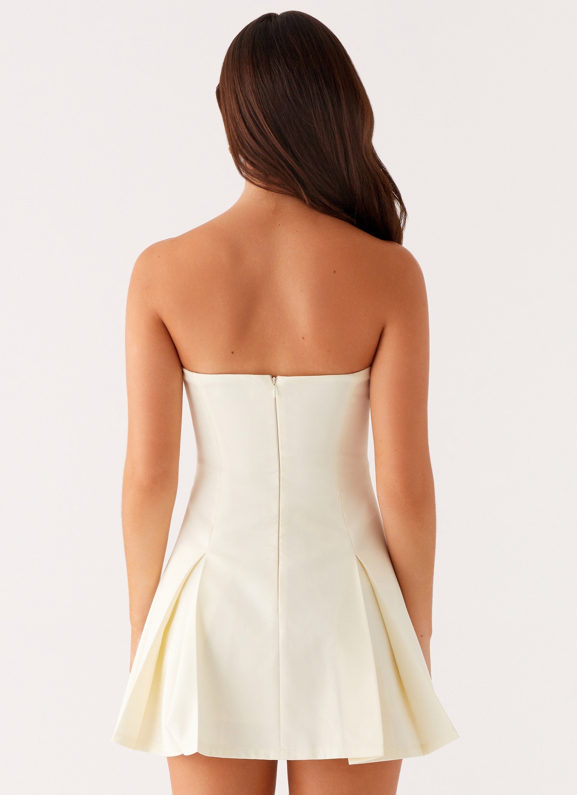 Victoria Strapless Mini Dress - Butter