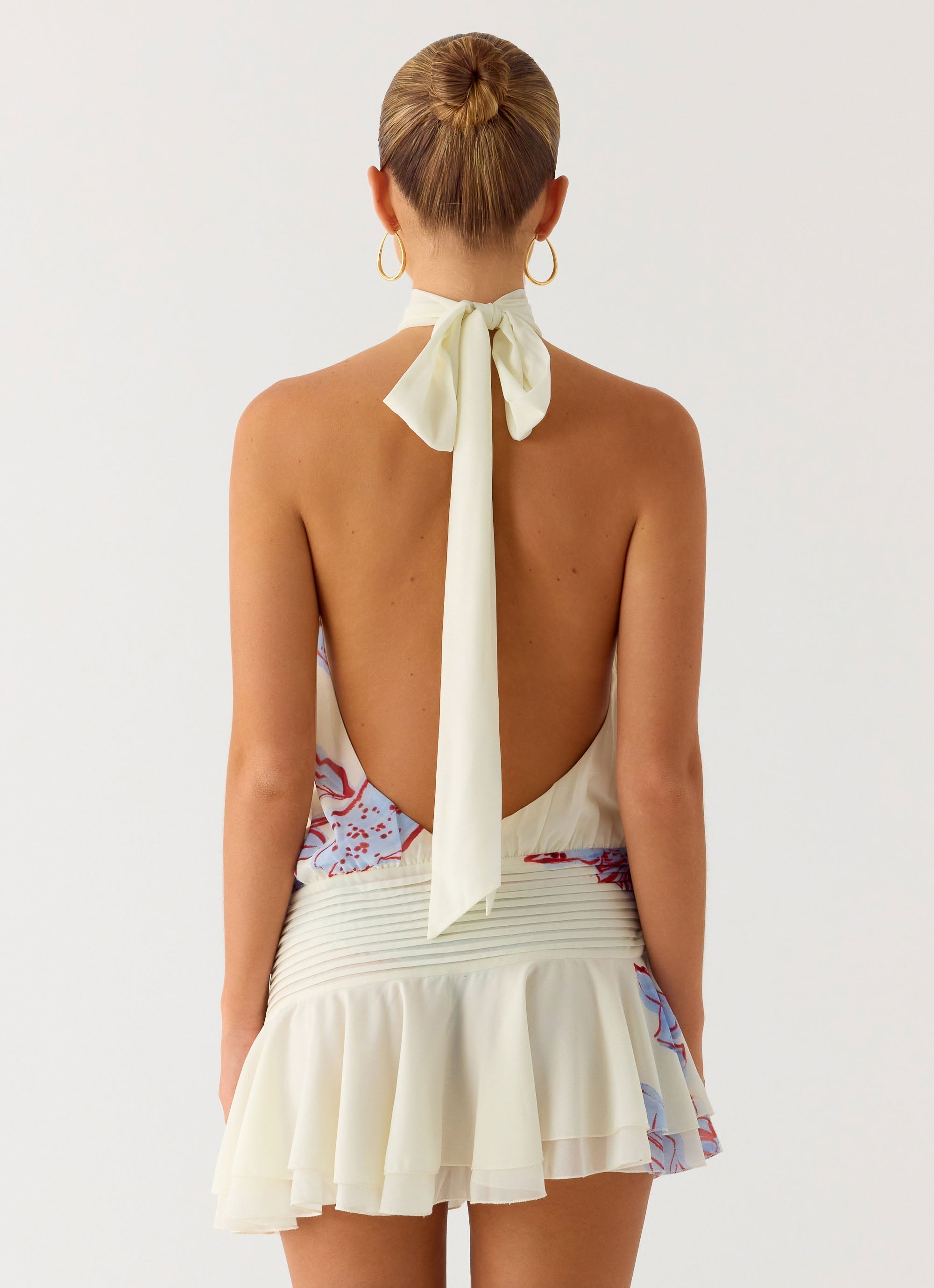 Willow Chiffon Mini Dress - Violet Blossom
