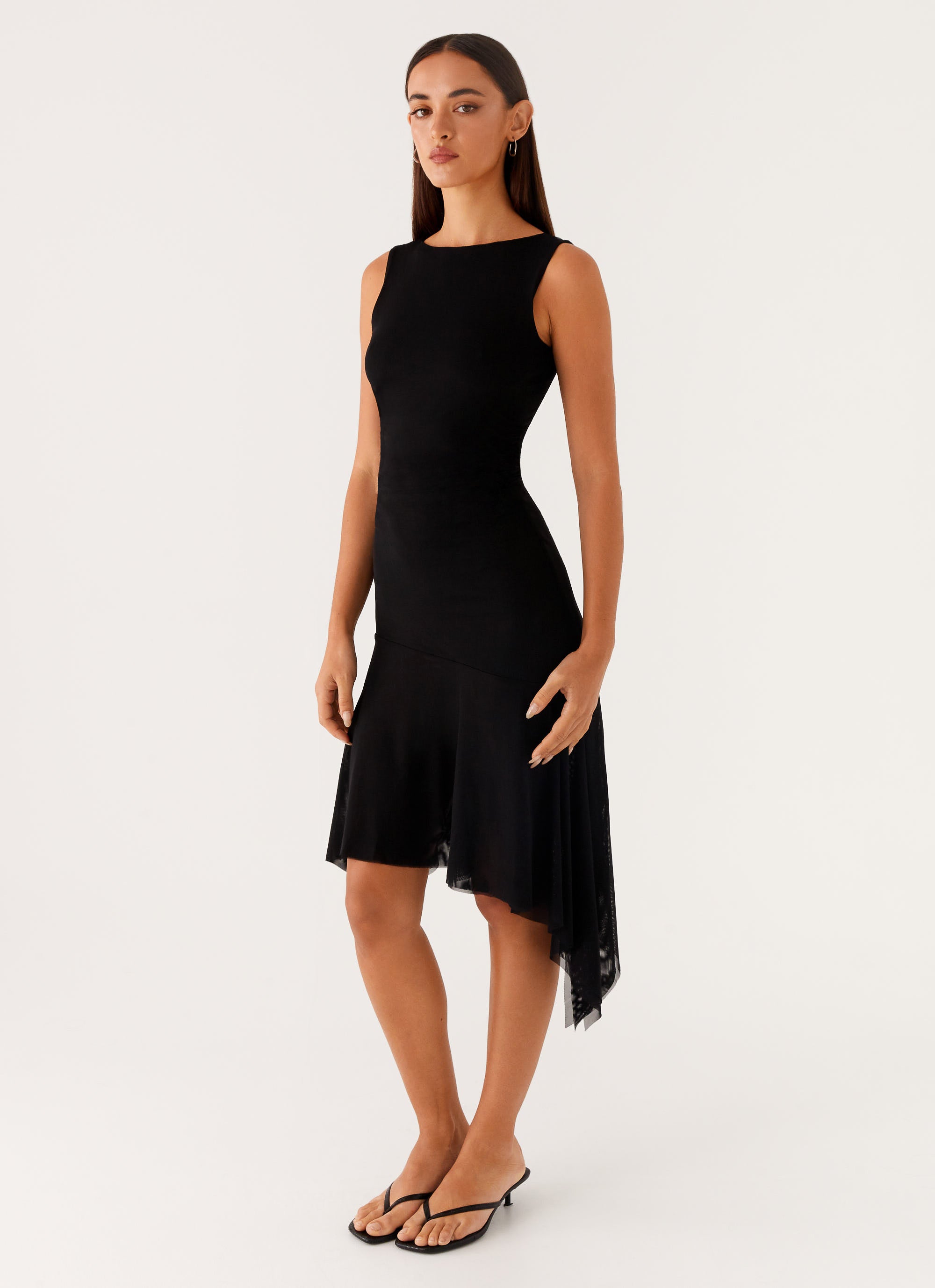 Winona Midi Dress - Black
