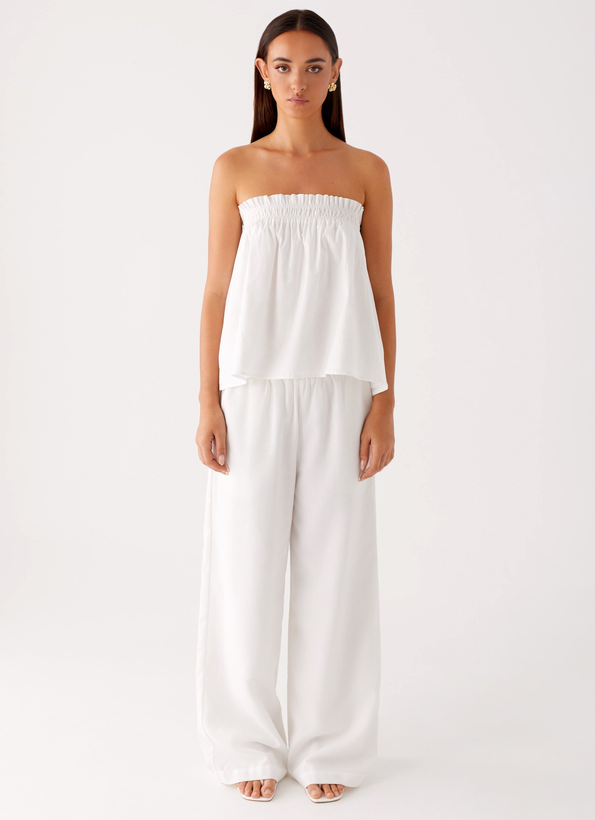 Wynter Babydoll Top - White