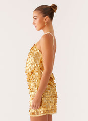 Xander Sequin Mini Dress - Gold