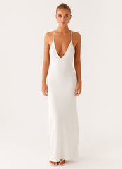 Yalina Knit Maxi Dress - Ivory