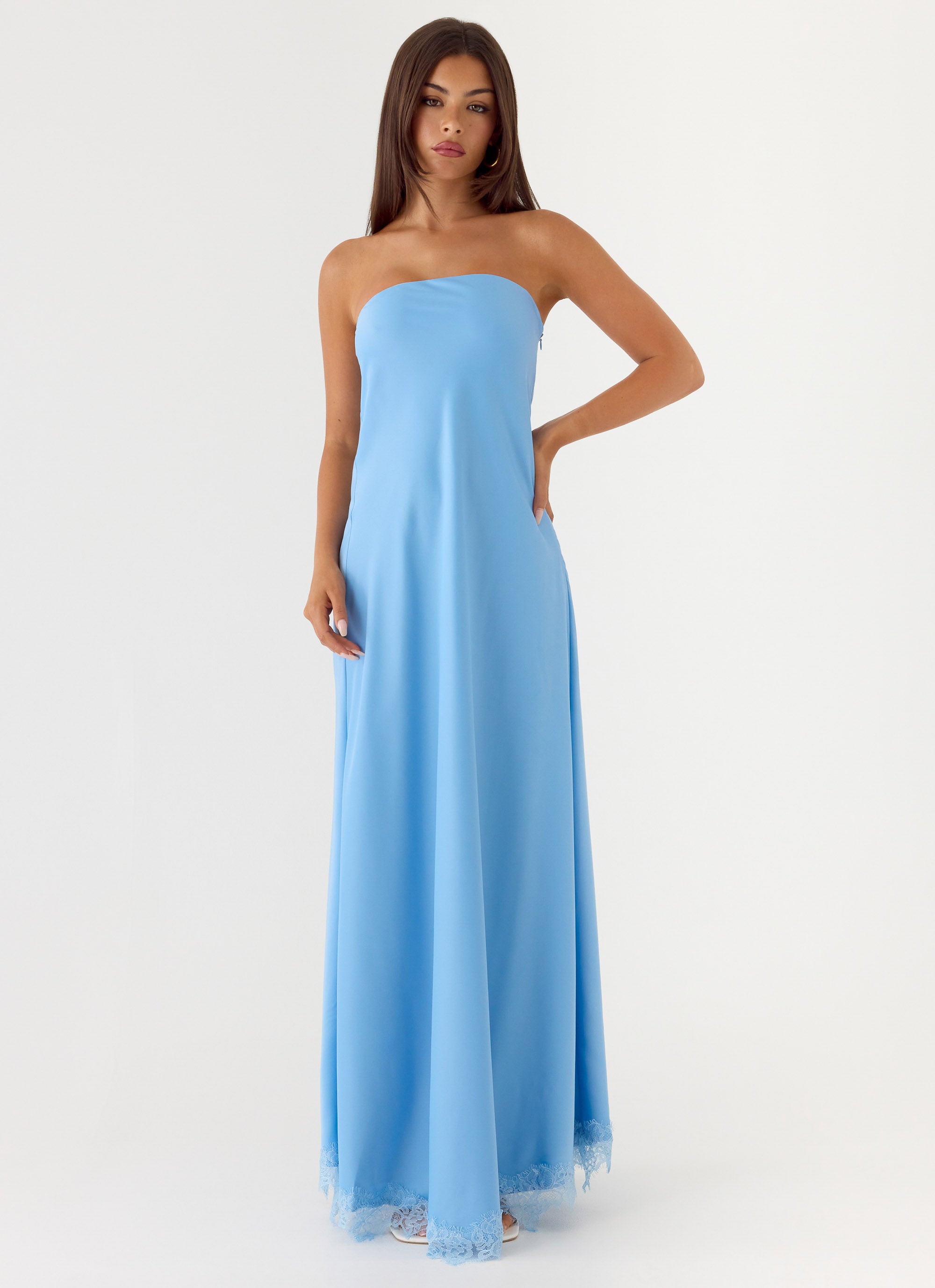 Yanina Strapless Maxi Dress - Blue