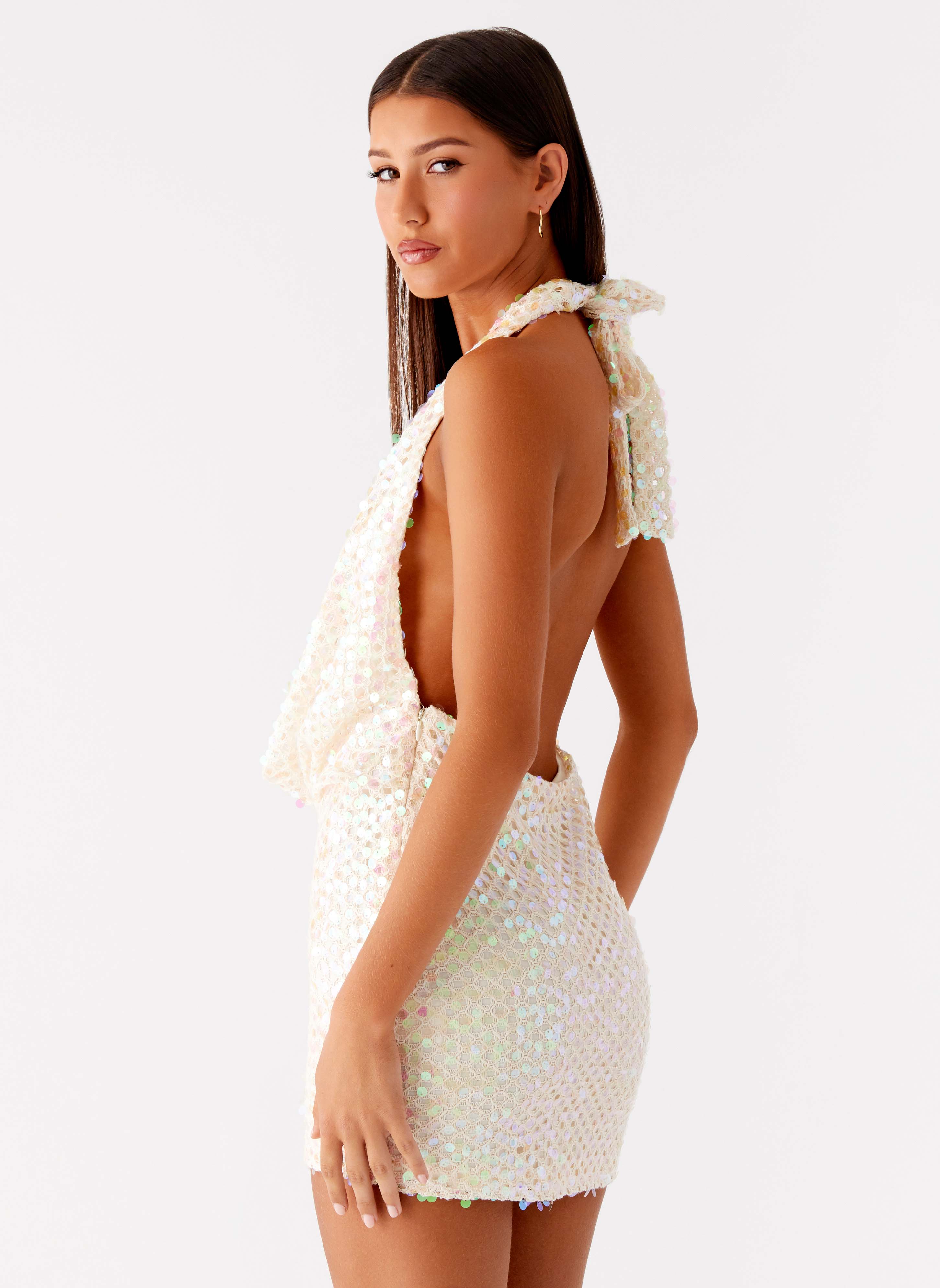You Make Me Feel Mini Dress - Ivory