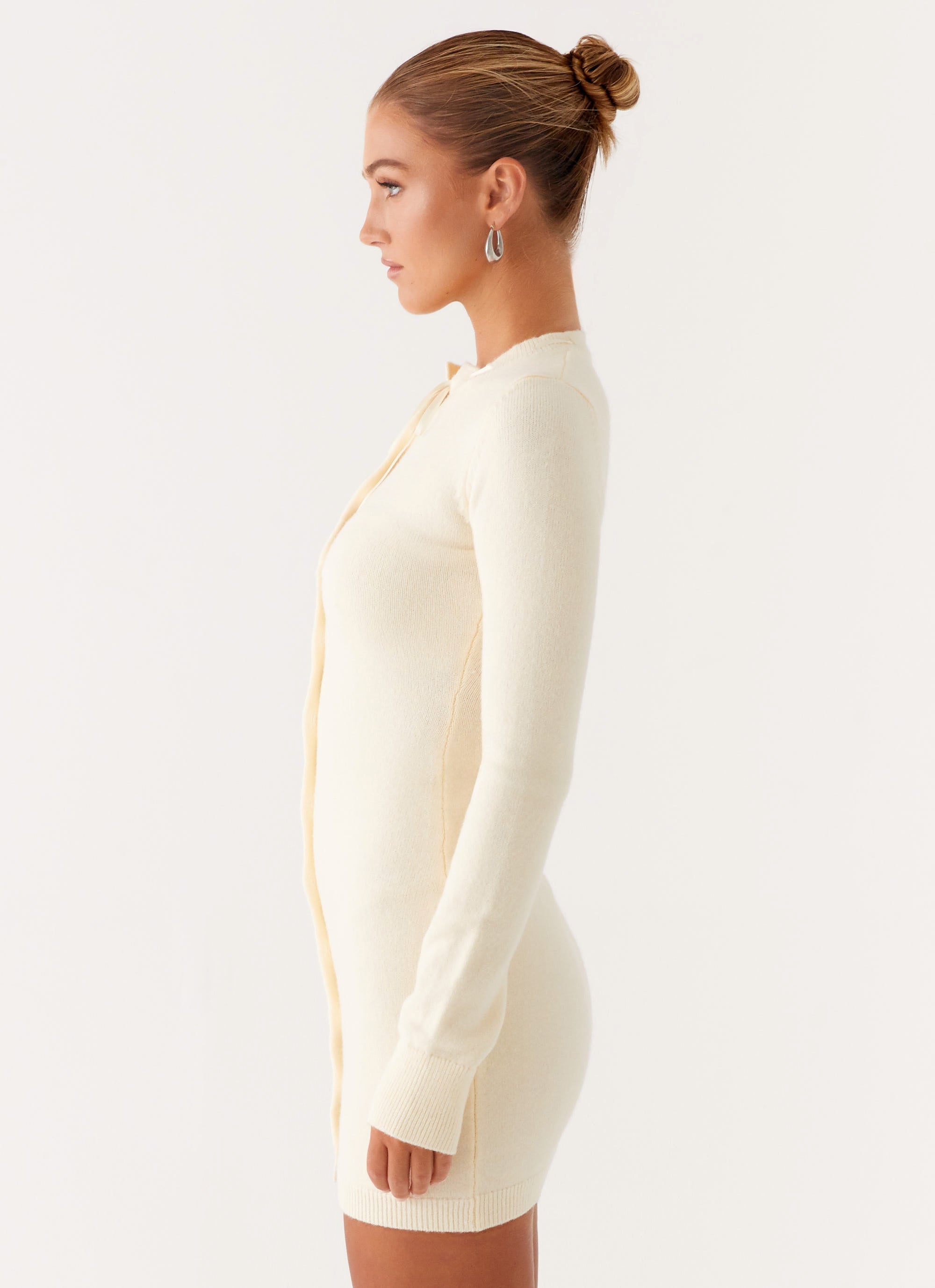 Zaffia Knit Mini Dress - Ivory