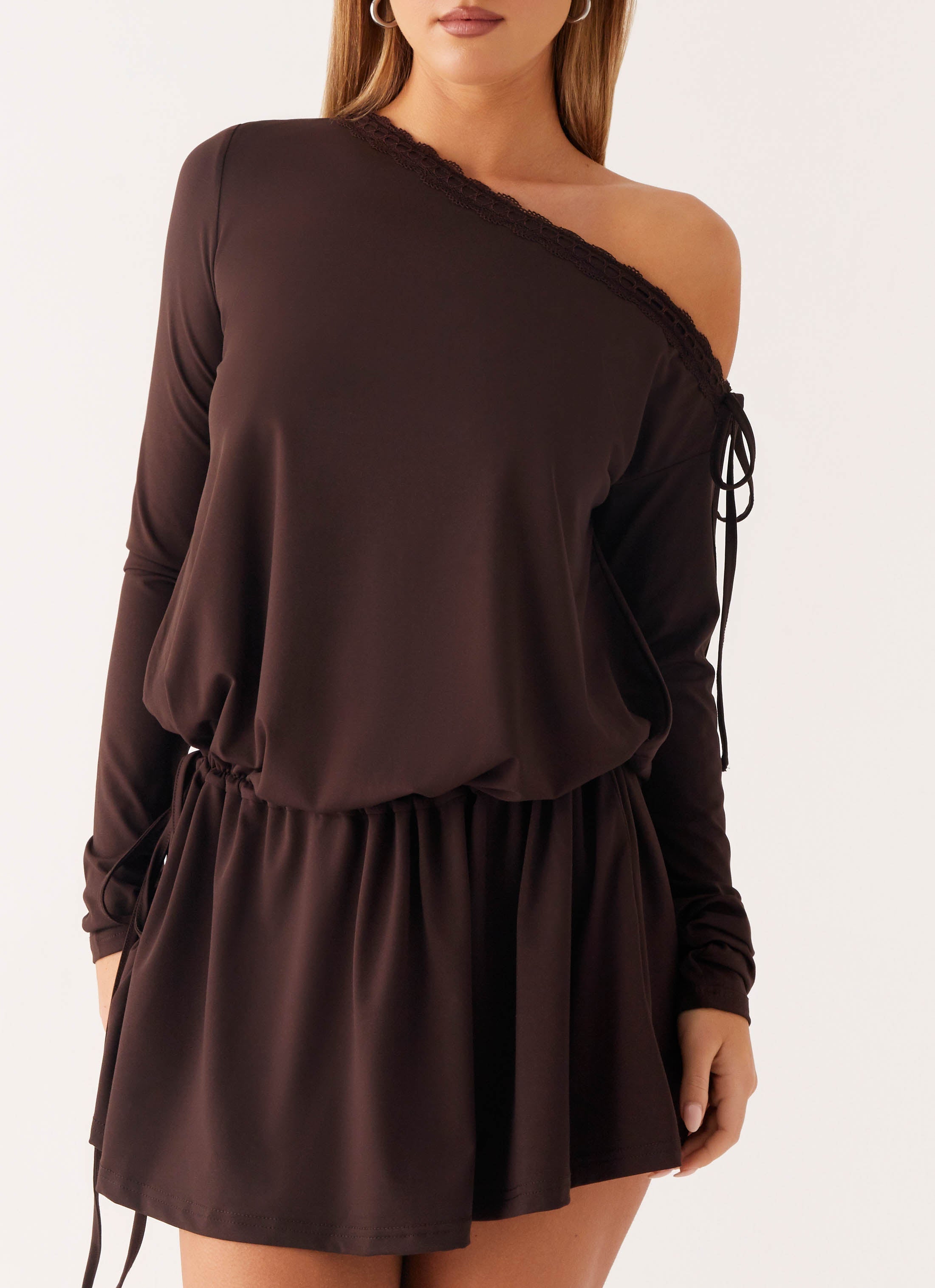 Zinnia Mini Dress - Chocolate